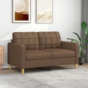 Dvivietė sofa, rudos spalvos, 140cm, audinys kaina
