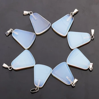 Pakabukas, opalite(glass) 8pcs