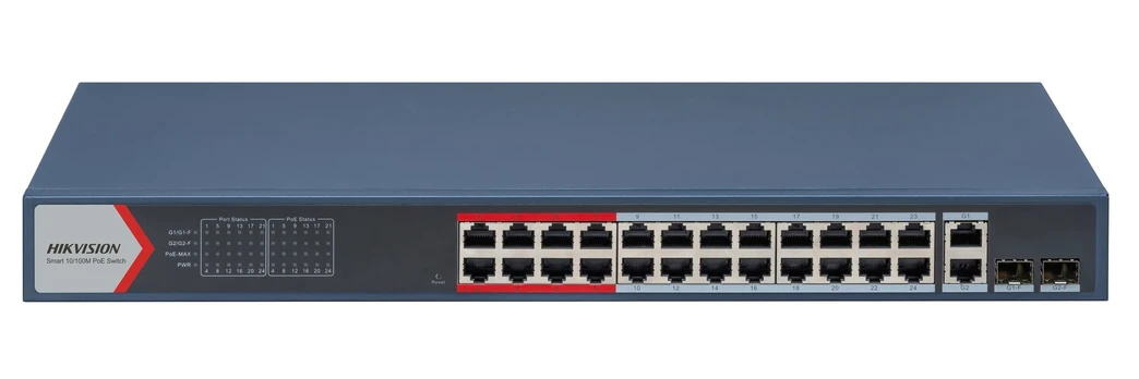 Hikvision 26 prievadų 24 PoE valdomas komutatorius DS-3E1326P-EI(B)