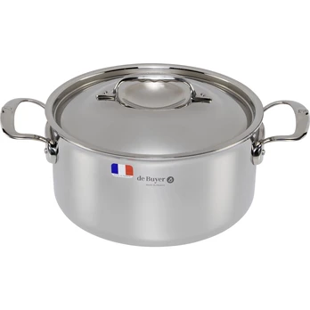 De Buyer Affinity Saucepot nerūdijančio plieno su dangteliu 24 cm