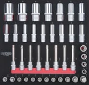1/2" galvučių komplektas 2/3 modulis, KS Tools