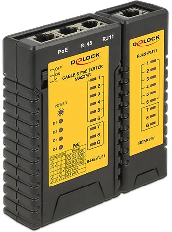 Delock Cable Tester RJ45 / RJ12 / PoE