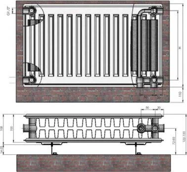 Radiator 22x200x1000 VCO Termolux