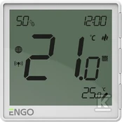 Engo Engo įleidžiamas, internetinis ZigBee temperatūros reguliatorius 230V, baltas EONE230W