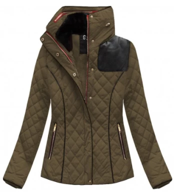 SHORT QUILTED JACKET BROWN (WZ105) striukė