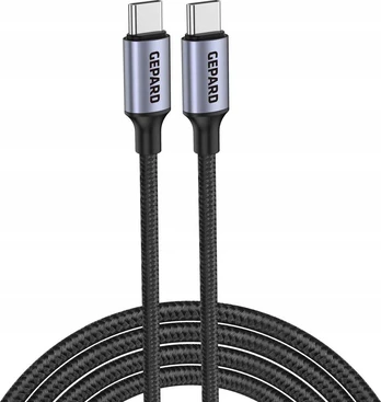 Kabelis GEPARD USB-C - USB-C 60W metalinė galvutė 2m