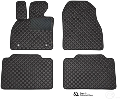 Kilimėliai QuiltyMats FIAT IDEA 2003-2012 (4 vnt.), Juodas-Juodas /11-14