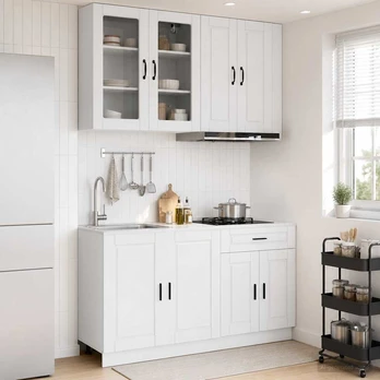 Virtuvės vienetas PORTO 4 pcs Itin blizgi balta