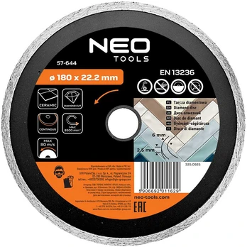 Neo Tools 180 x 22,2 mm deimantiniai diskai, tvirti