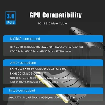 Pcie 3.0 x16 prailginimo laidas, 200 mm