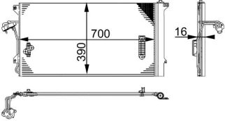MAHLE AC 659 000S Air conditioning condenser kaina