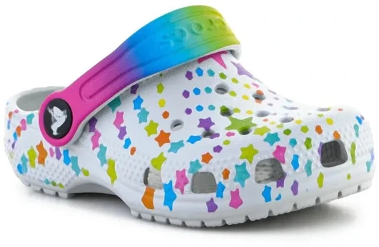CROCS CLASSIC DISCO DANCE PARTY CLOG T SHIMMER/MULTI FLOPS 208096-0ZT