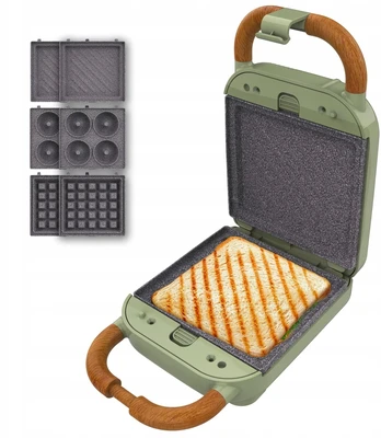 Sumuštinių keptuvas Keptuvas Cecotec Rock'nToast Retro One Žalias