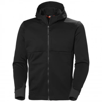 Sweatshirt Tech with long zipper w hood, black 2XL, Helly Hansen Workwear