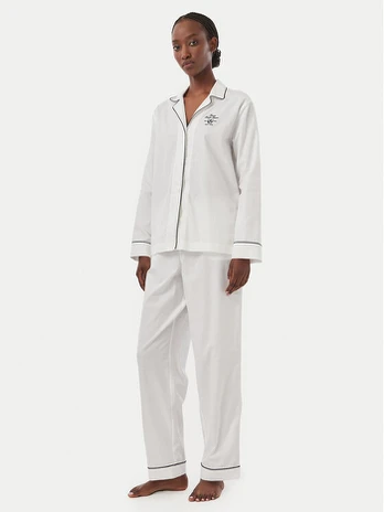 LAUREN RALPH LAUREN Pižama ILN92545 Balta Regular Fit