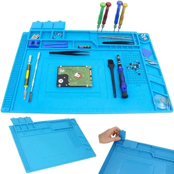 Verk Group Silicone service mat soldering organizer large pad 30x45 magnet