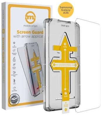 MOBILE ORIGIN ekrano apsauga su rodyklės aplikatoriumi, skirta Galaxy A35