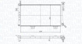 Variklio radiatorius MAGNETI MARELLI 350213180600 kaina