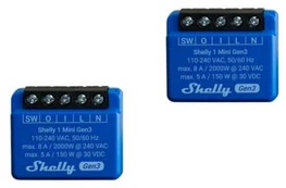 Shelly 1 Mini Gen3 (Dual pack)