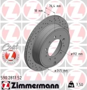 Stabdžių diskas ZIMMERMANN 590.2817.52 kaina