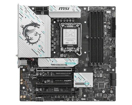 MSI B860M GAMING PLUS WIFI | Processor family Intel | Processor socket LGA1851 | DDR5 | Supported hard disk drive interfaces SATA, M.2 | Number of SATA connectors 4