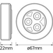 OSRAM LED baldų lempa DOT-IT-CLASSIC, sidabrinė, baterija, dim