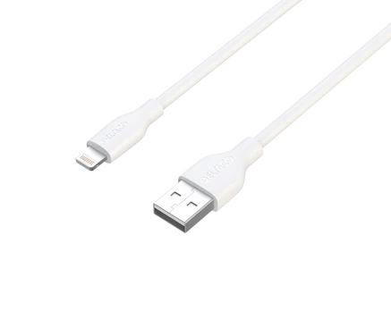 USB-A - Lightning kabelis DELTACO, 2m, baltas / IPLH-402-1 / 1903214