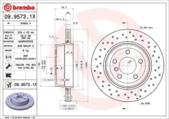 Stabdžių diskas BREMBO 09.9573.1X kaina