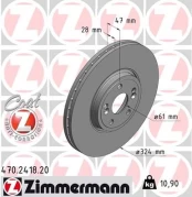Stabdžių diskas ZIMMERMANN 470.2418.20 kaina
