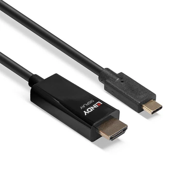 Lindy 43317 video cable adapter 10 m USB Type-C HDMI Type A (Standard) Juodas