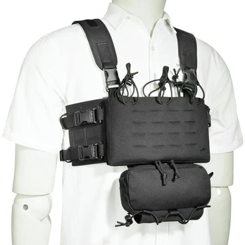 Krūtinės platforma Tasmanian Tiger Small Combi Rig, Juoda