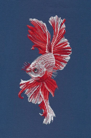 Cross stitch kit "Cockerel Fish" S1597