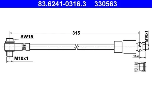 Stabdžių žarnelė ATE 83.6241-0316.3