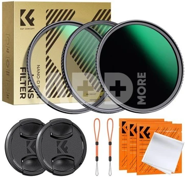 K&F Concept 67MM CPL+MCUV+ND1000+Lens Cap Circular Polarizing Filter MCUV Protection Neutral Density