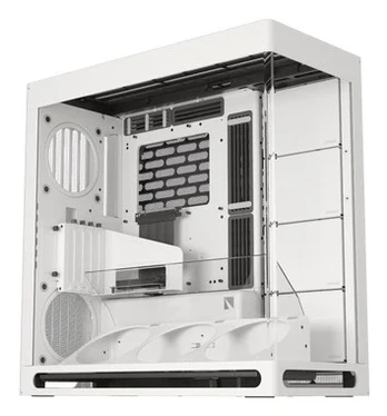 HAVN HS 420 VGPU PC-Gehäuse, Midi-Tower, E-ATX, Tempered Glass, PCIe 5.0 Riser Kabelis - baltas