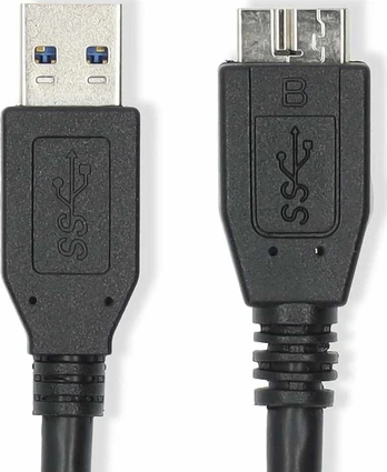 Nedis USB-A – micro-B USB laidas, 1 m juodas (CCGL61500BK10)