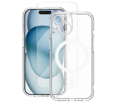 Vmax Mag dėklas + apsauginis stiklas 2,5D premium Apple iPhone 12 6,1'