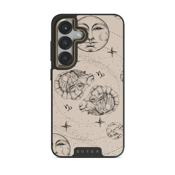 Capricorn - Samsung Galaxy S25 Case, Elite Dark (Magnetic) / Gold / Nude
