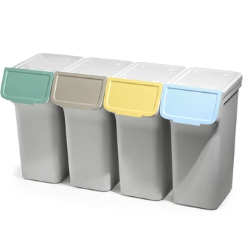 Šiukšliadėžių rinkinys 25 L, 4 vnt.