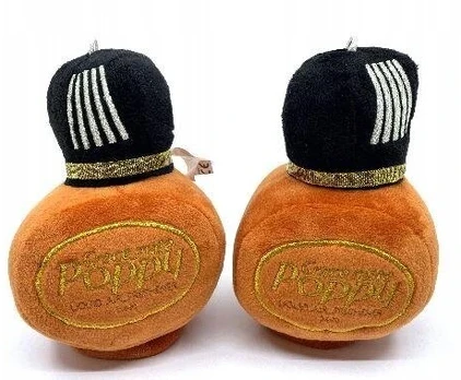 Topex Pliušinis pakabukas Poppy, imituojantis buteliuko formą, 15x10 cm - ruda
