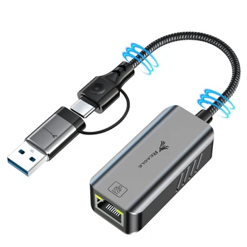 USB 3.2 ETHERNET ADAPTIERIUS LAN SUSIJUNGIMAS RJ45 5Gbps USB-C
