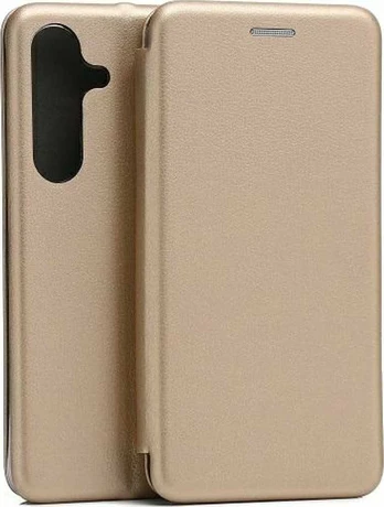Beline dėklas Book Magnetic Samsung S24+ S926 aukso spalvos