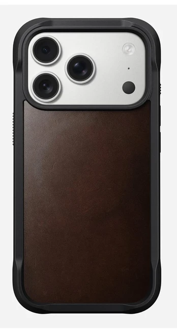Dėklas Nomad Rugged Odinis dėklas, rustic ruda (Horween) - iPhone 17 Pro