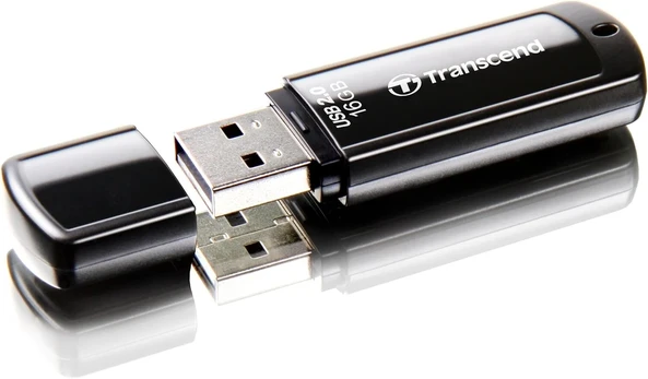 Transcend Jetflash 350 Usb atmintinė 16 Gb, juoda