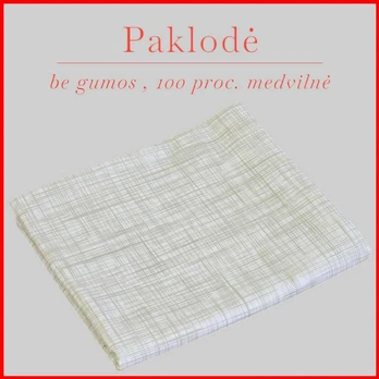 100 proc. medvilnės paklodė - 200x240cm.