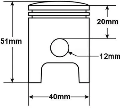 Other CILINDRAS KEEWAY CPI ZIPP 50 40mm 2T PIN 12mm HW