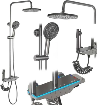 Dušo sistema REA Savio Led, Titanium