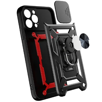 Dėklas Hybrid Armor Camshield Huawei nova Y90 Juodas