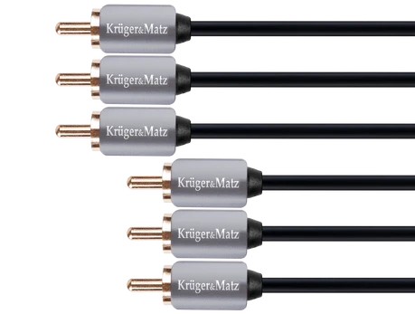 3 RCA-3 RCA komponentinis laidas - 1.8m - Kruger & Matz