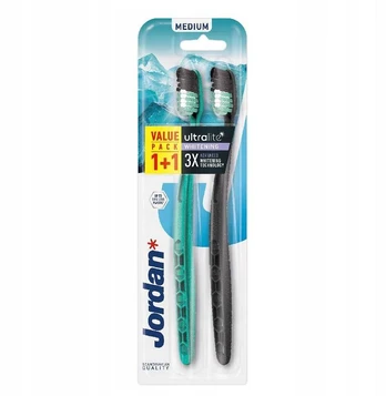 Dantų šepetėlis Jordan Ultralite Baltas Medium, 2 vnt